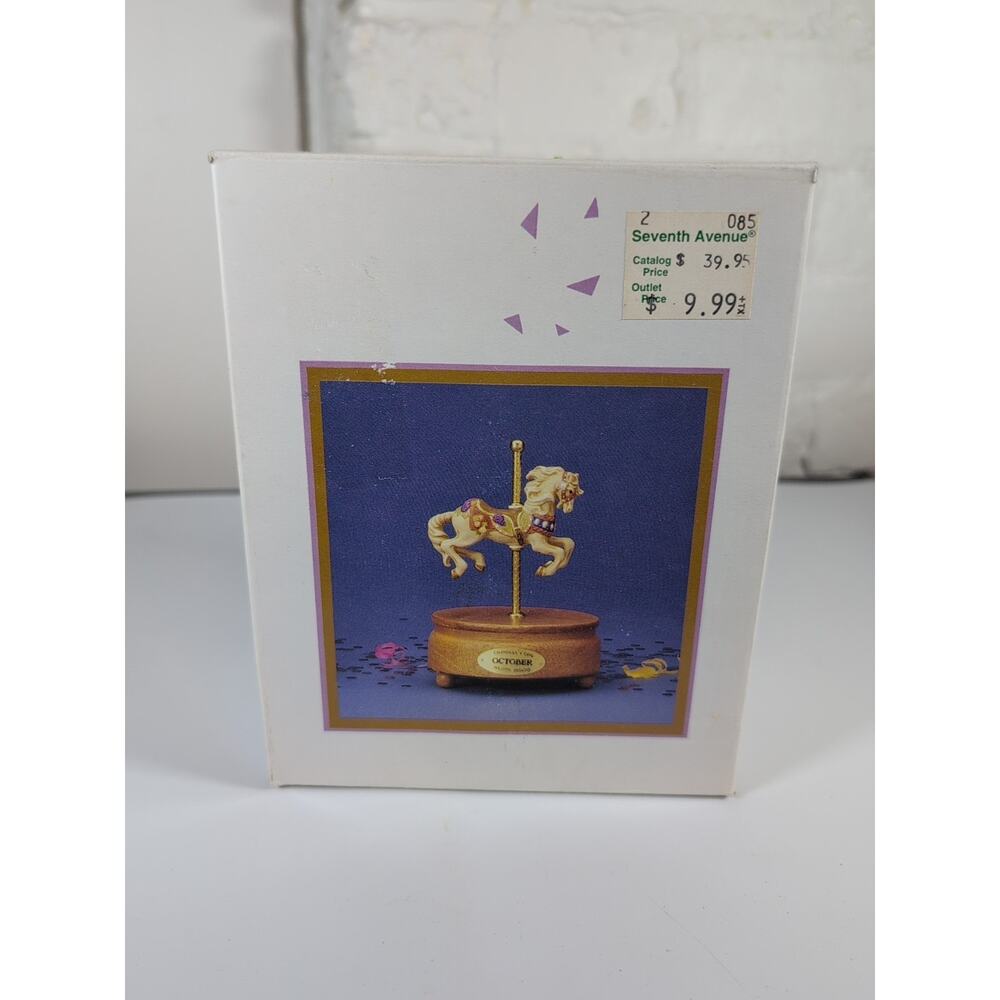 October Birthday Carousel Horse Willitts Celebrations The Music Box 65010